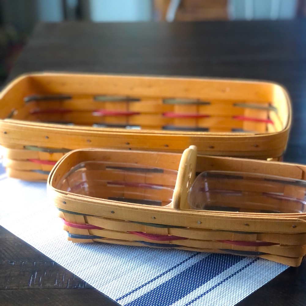 Longaberger Vintage 1995/1996 Set of 2 Handwoven Baskets
